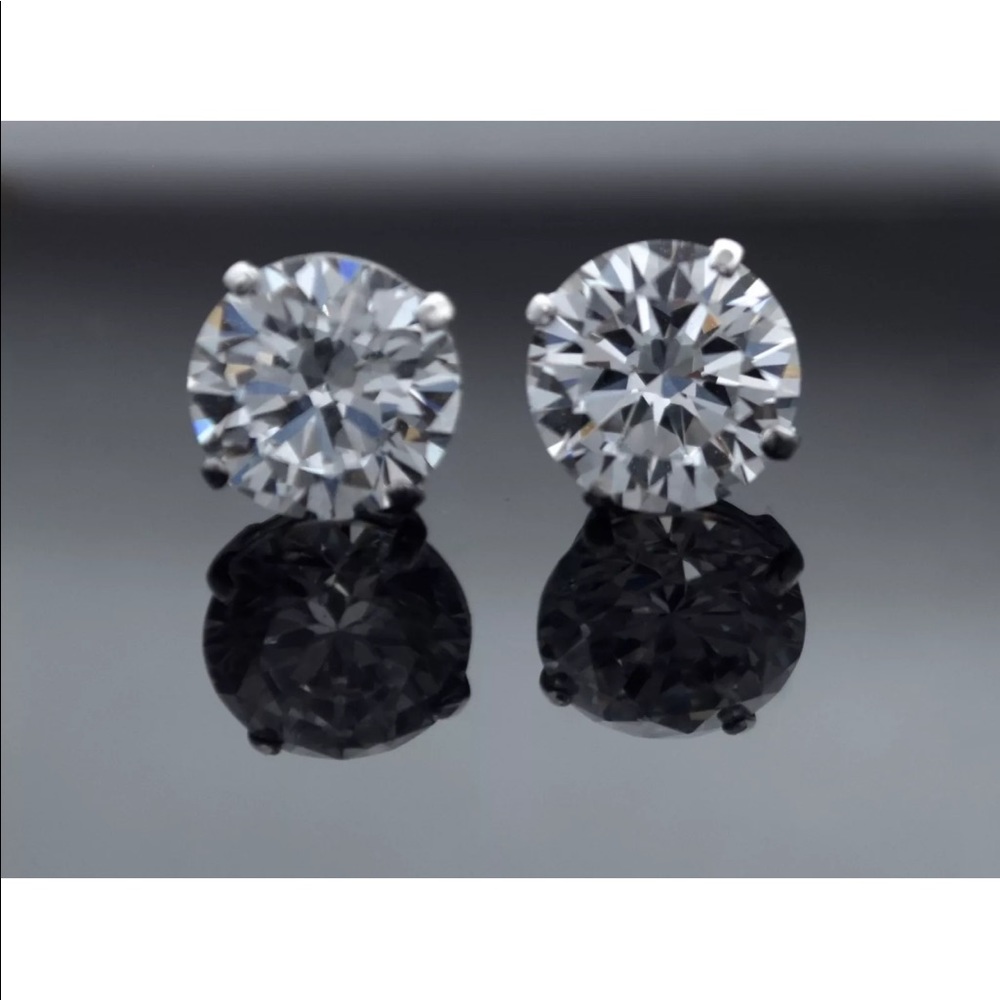 💎 1.25Ct Cubic zirconia 14k Solid White Gold